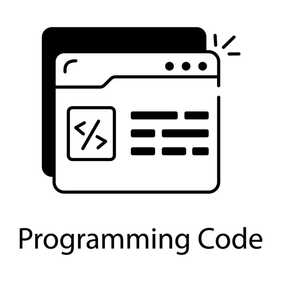 lineal estilo web programación icono vector