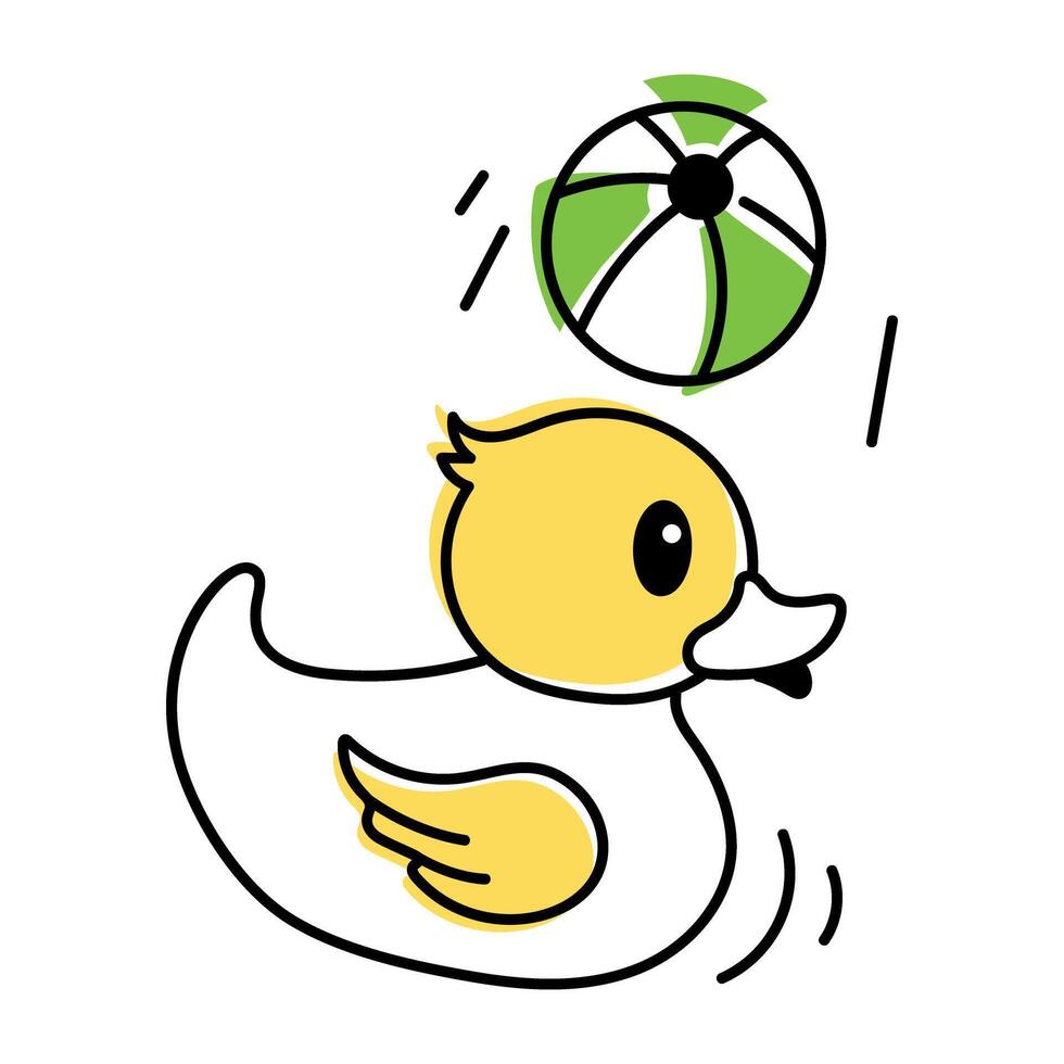 Doodle Icon of Cute Duck vector