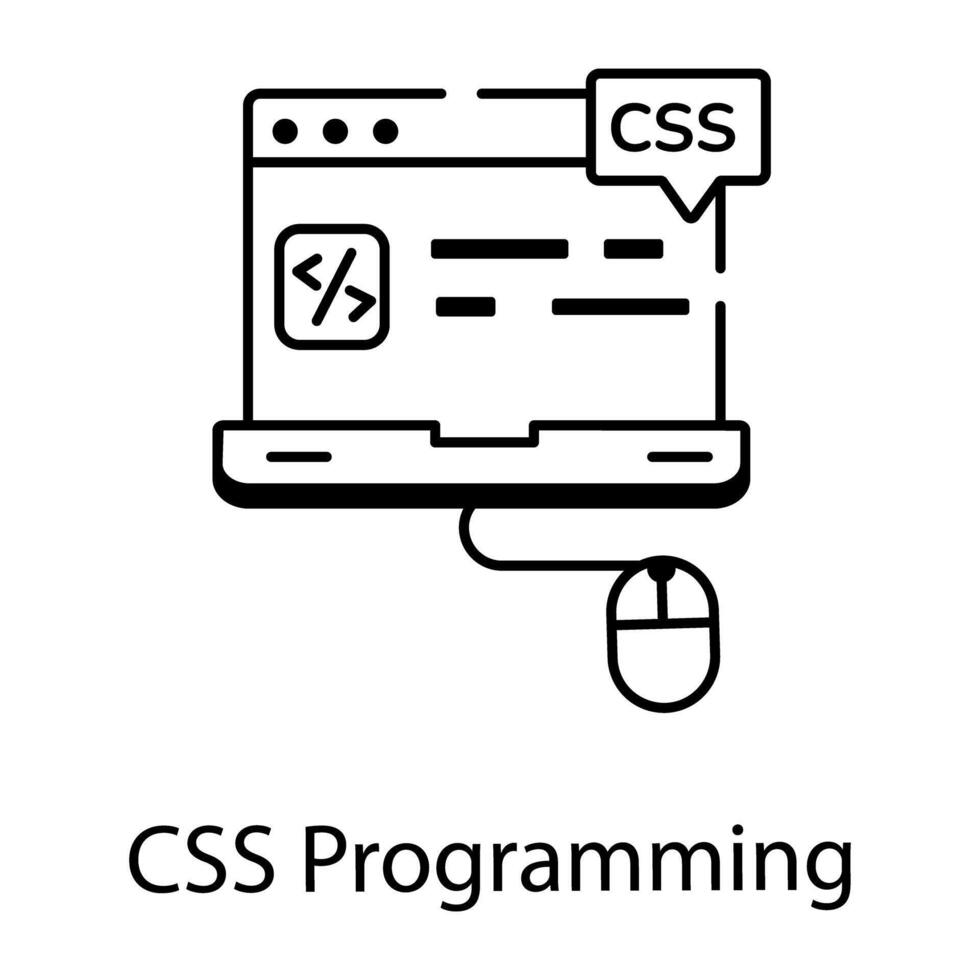 Linear Style Web Programming Icon vector