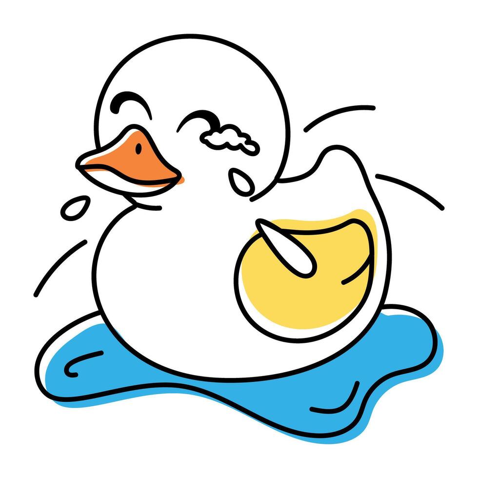 Funny Duck Doodles vector