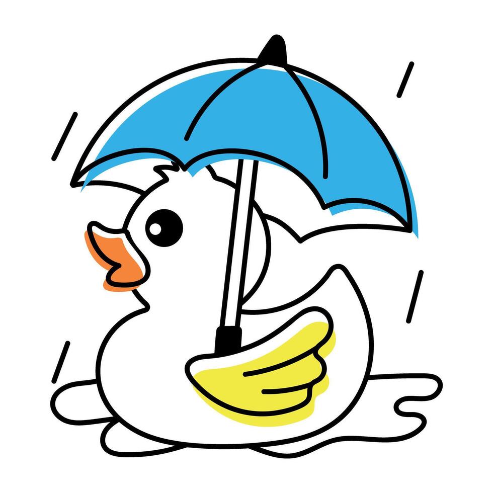 Funny Duck Doodles vector