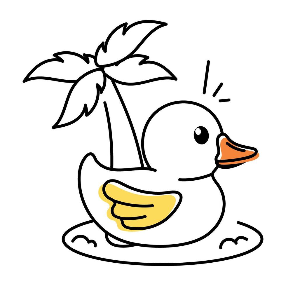Funny Duck Doodles vector