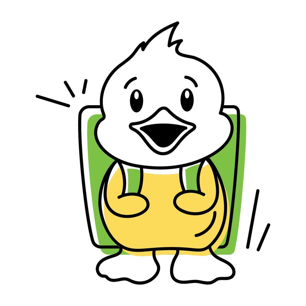 Funny Duck Doodles vector