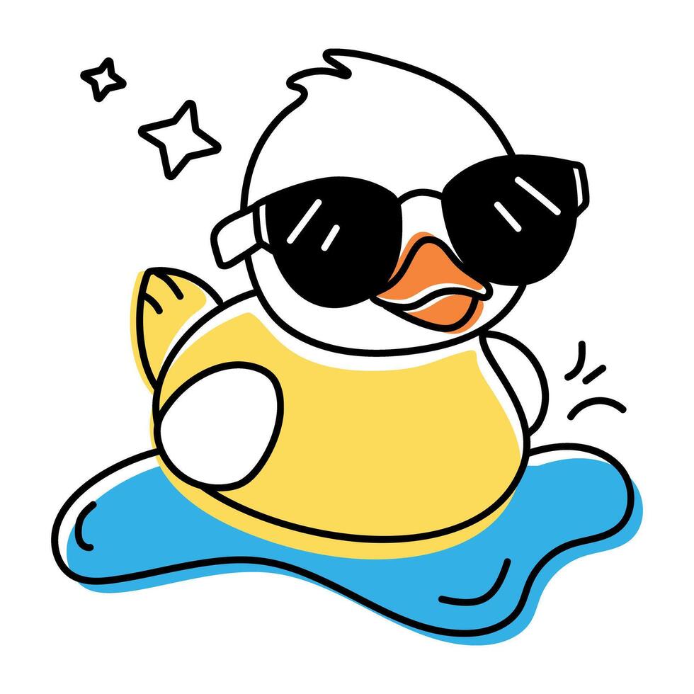 Funny Duck Doodles vector