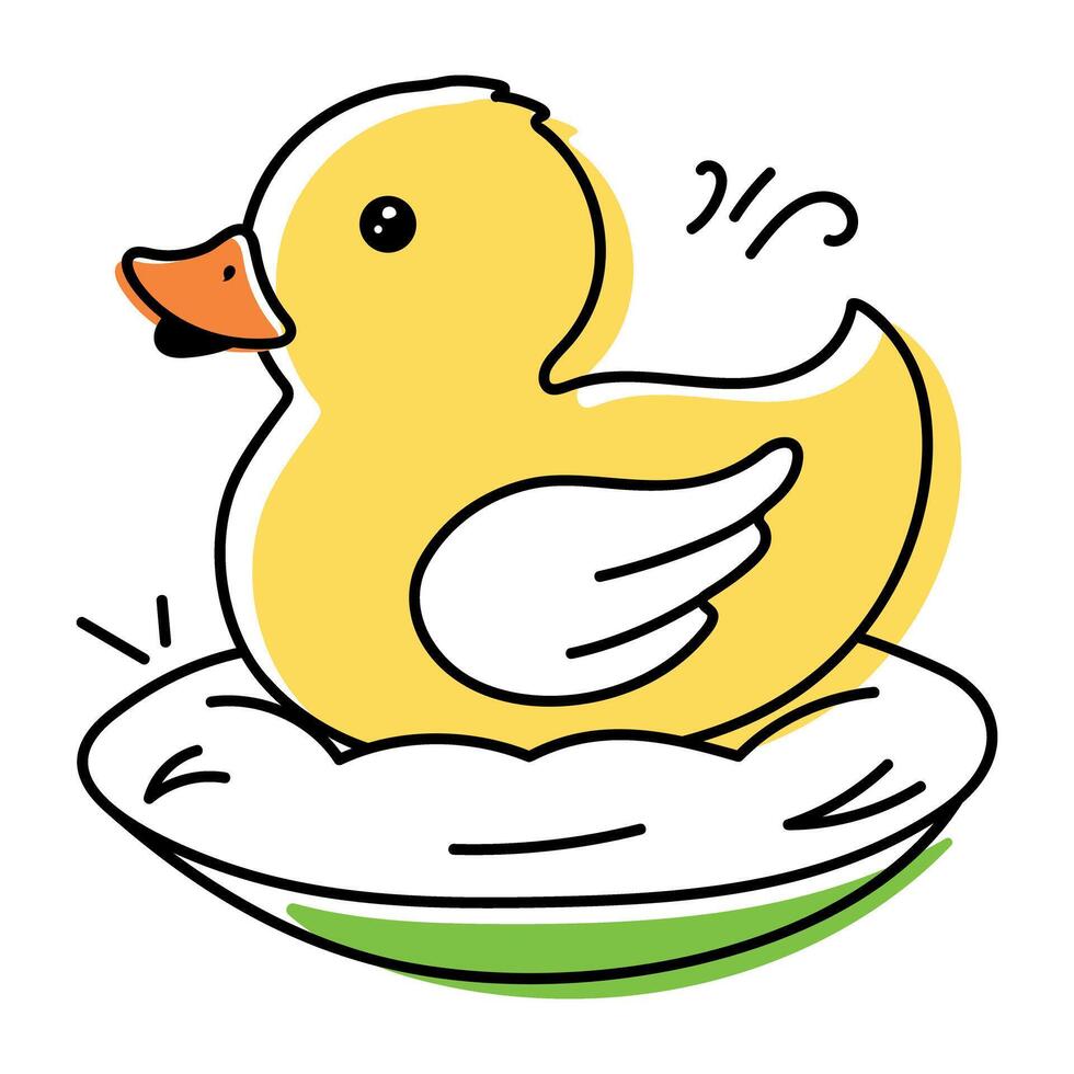 Funny Duck Doodles vector
