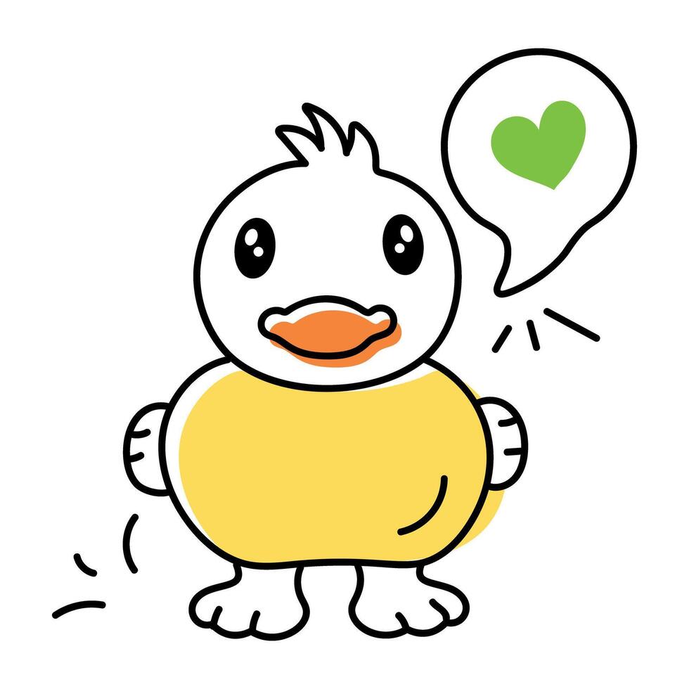 Funny Duck Doodles vector