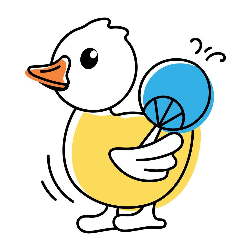 Funny Duck Doodles vector