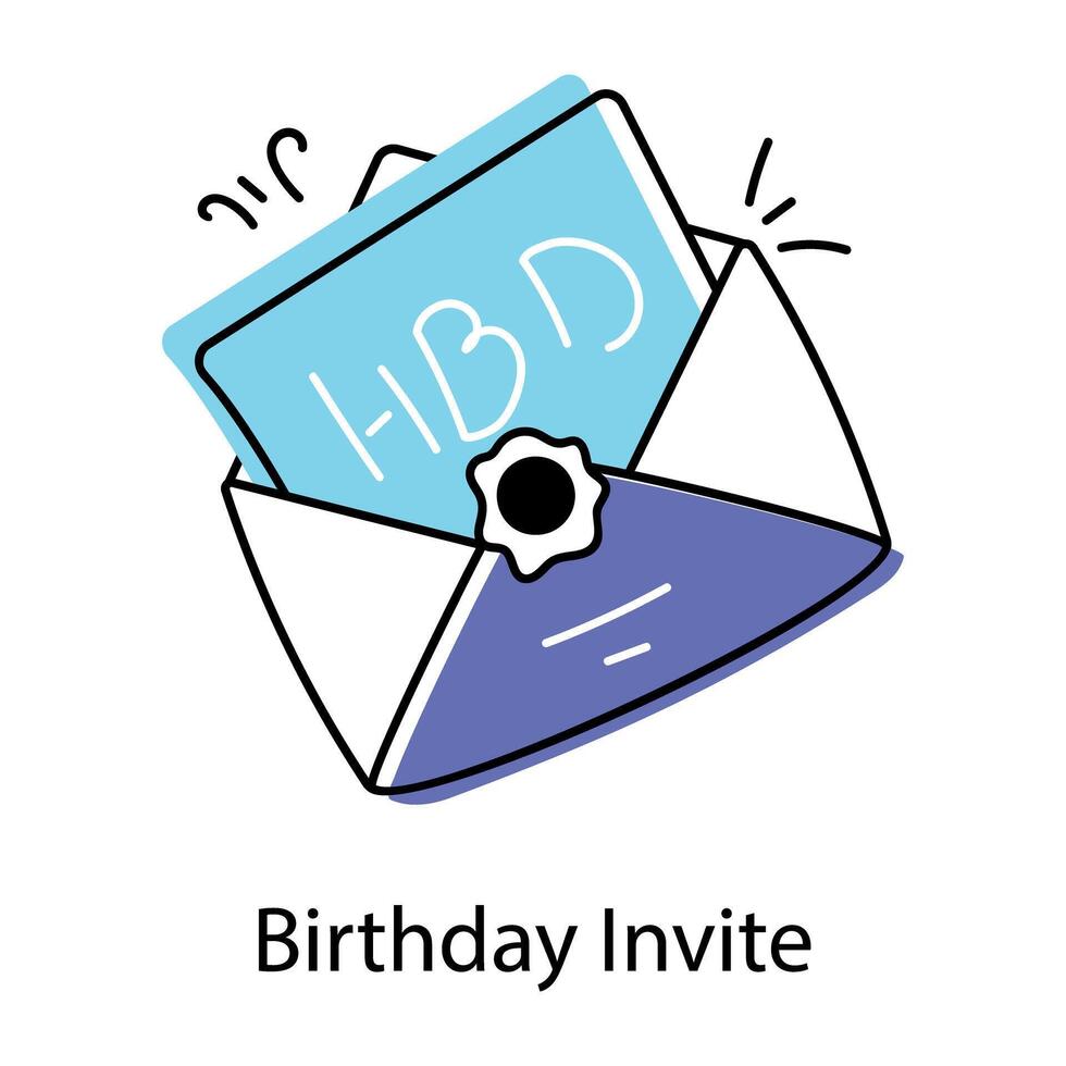 Birthday Celebration Doodle Icon vector