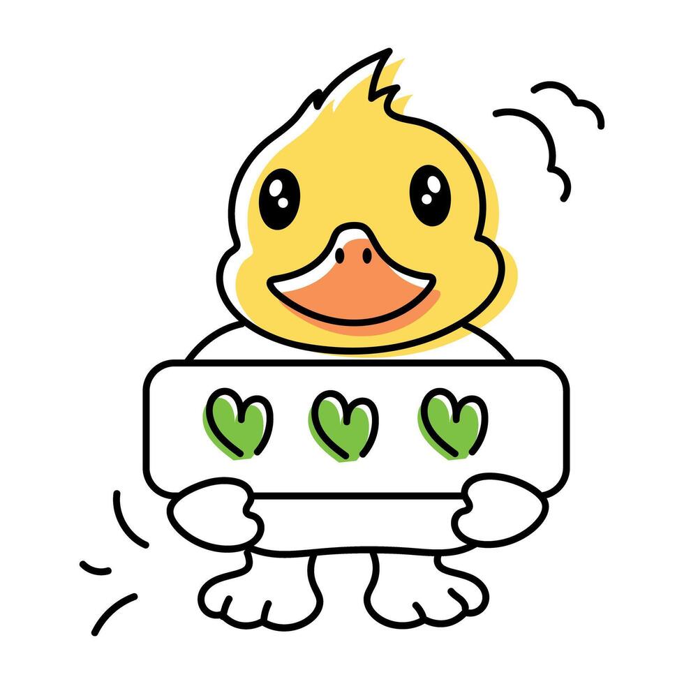 Funny Duck Doodles vector