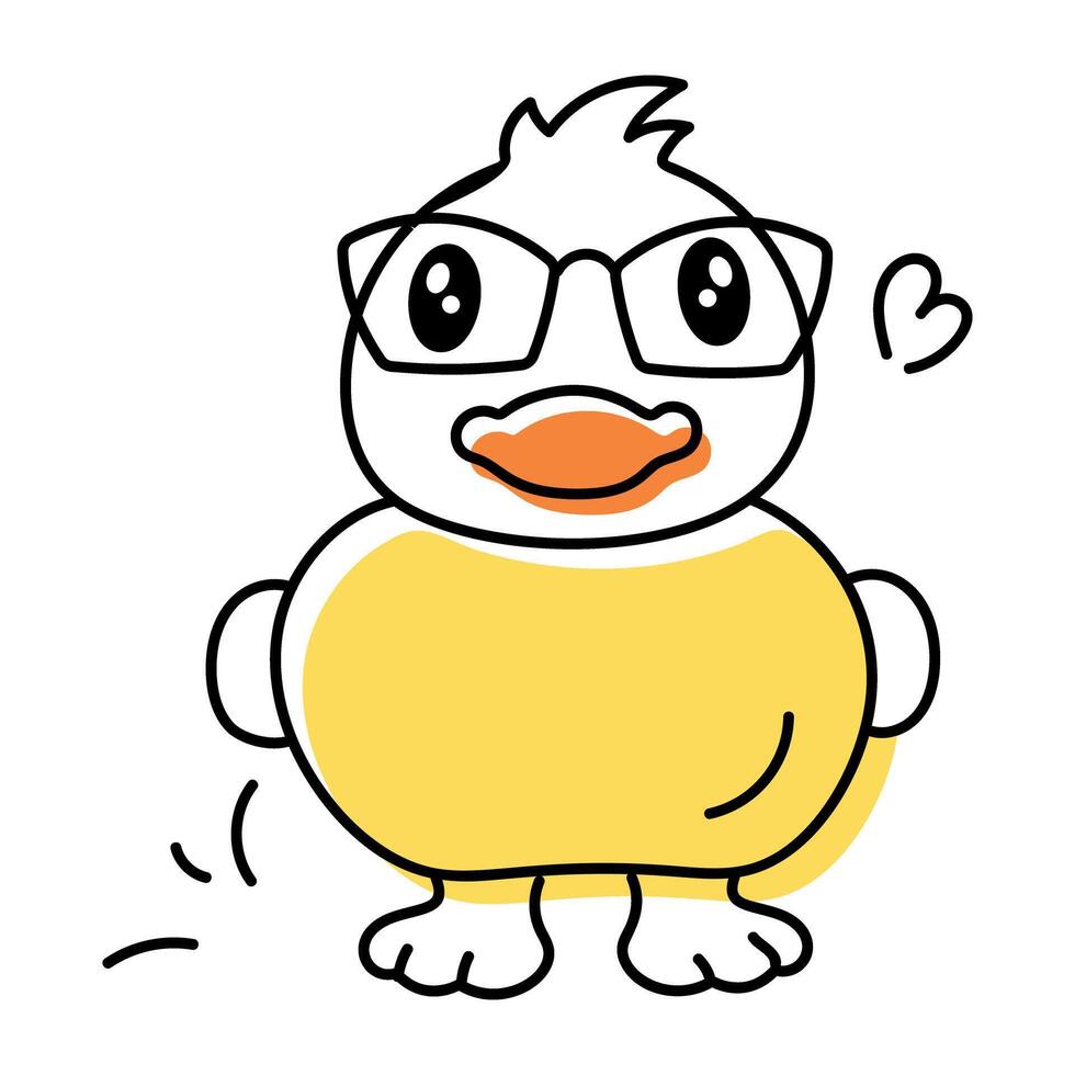 Funny Duck Doodles vector