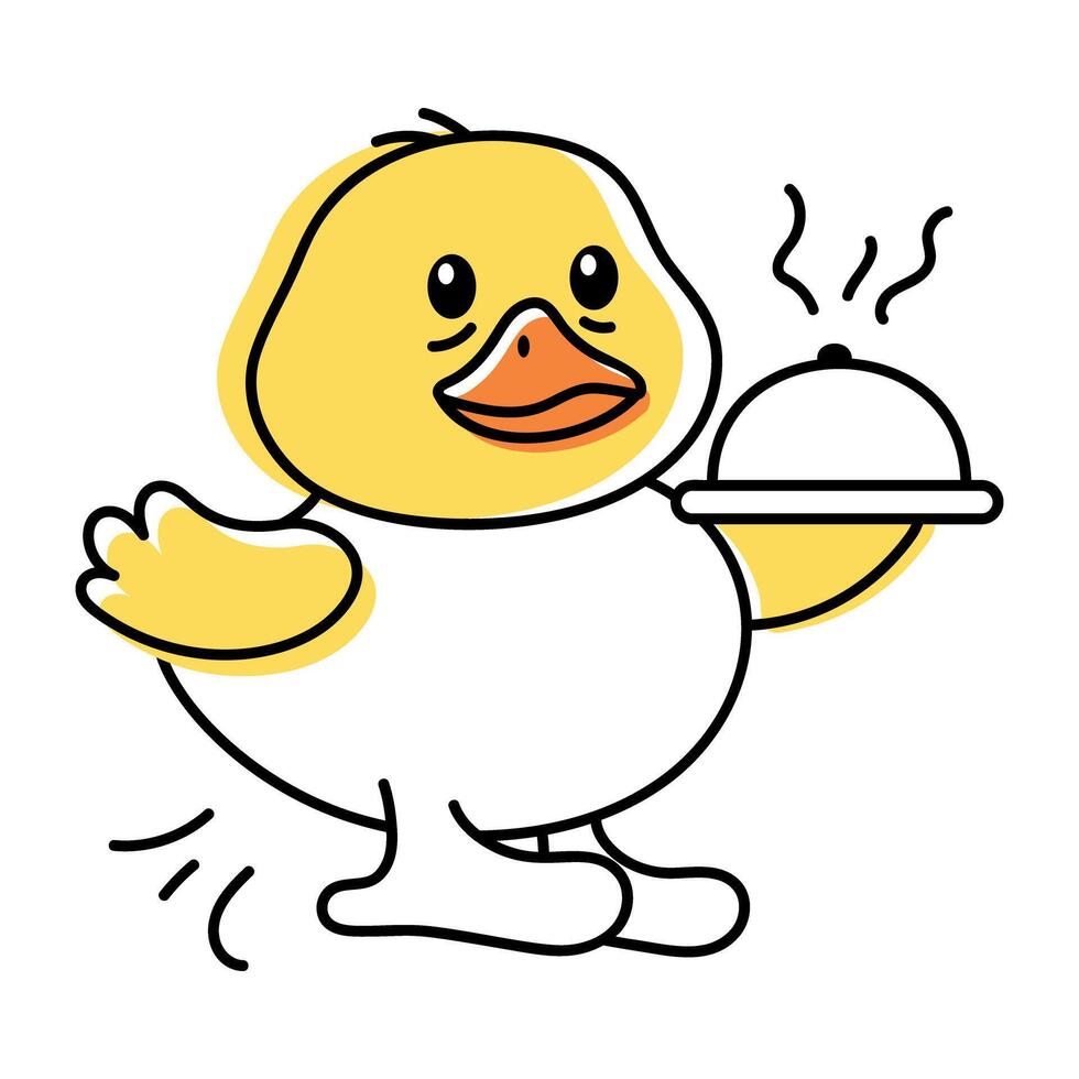 Funny Duck Doodles vector