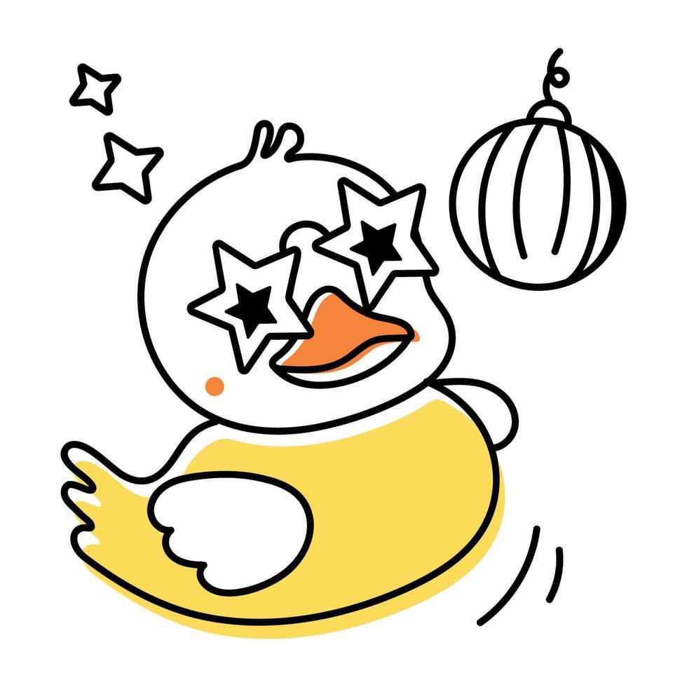 Funny Duck Doodles vector