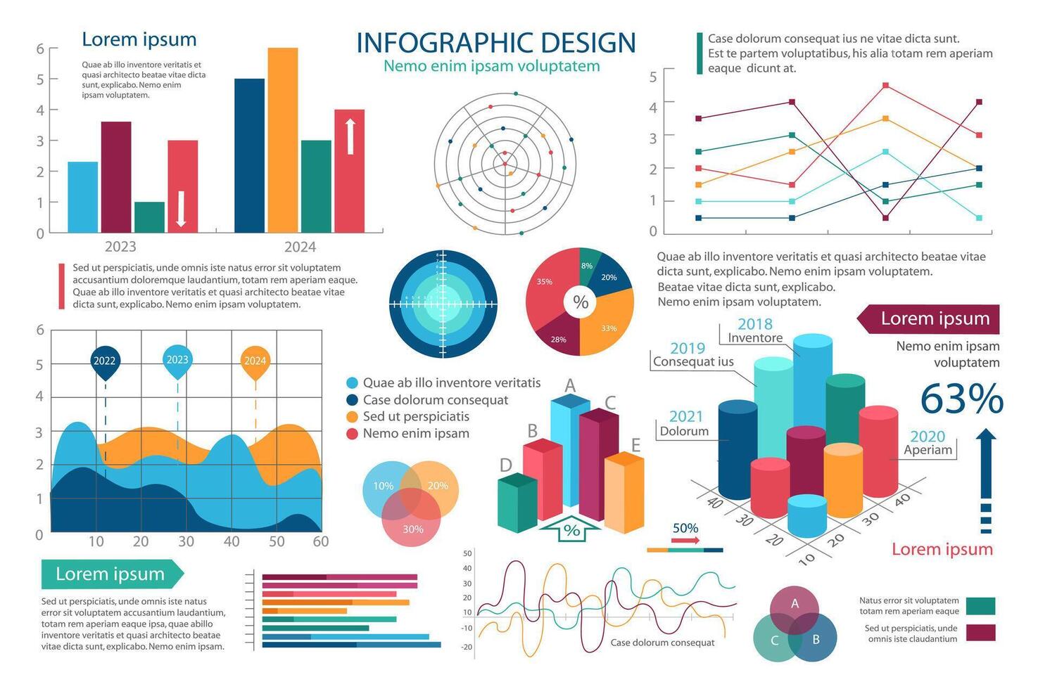 Mega set of infographic elements data visualization vector design template. Can be used for steps, options, business process, workflow, diagram, flowchart, timeline, marketing. Bundle info graphics.