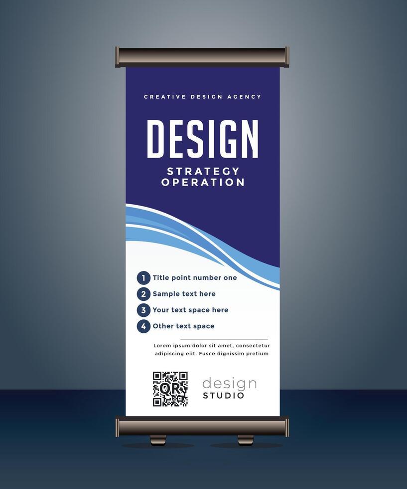 corporate business roll up banner standee pull up banner x banner template vector