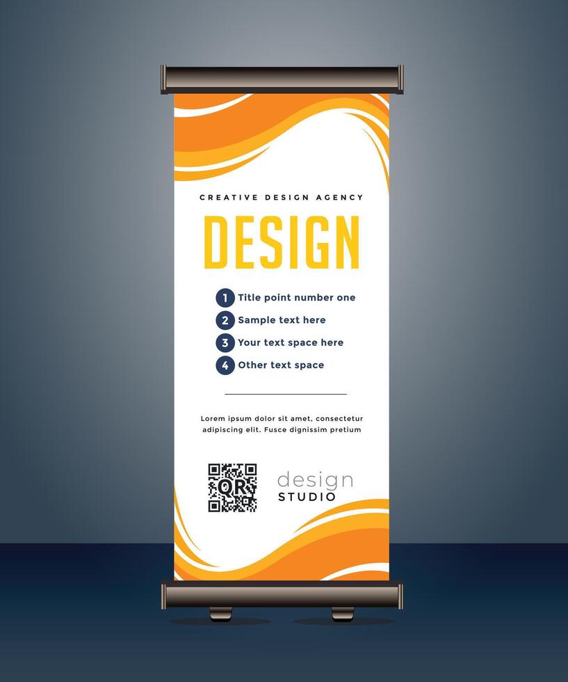 corporate business roll up banner standee pull up banner x banner template vector