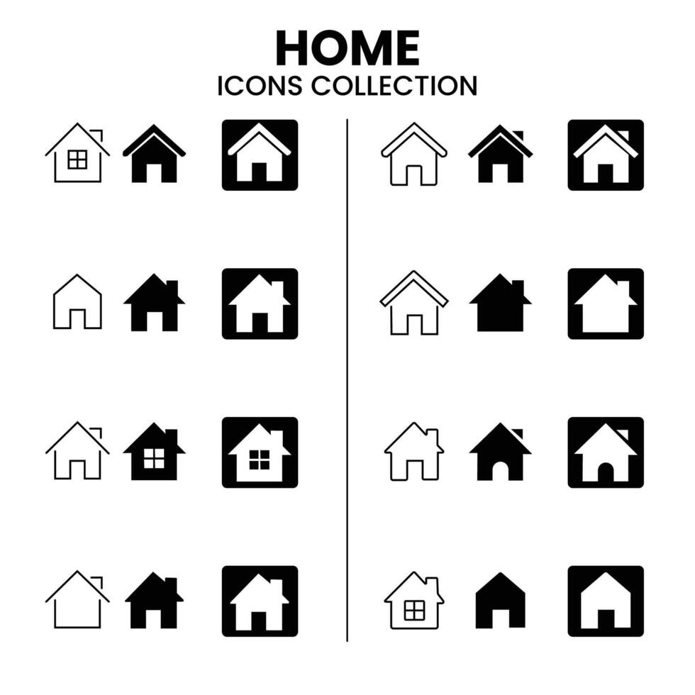 Home Icon Vector Template Illustration Design Free Vector