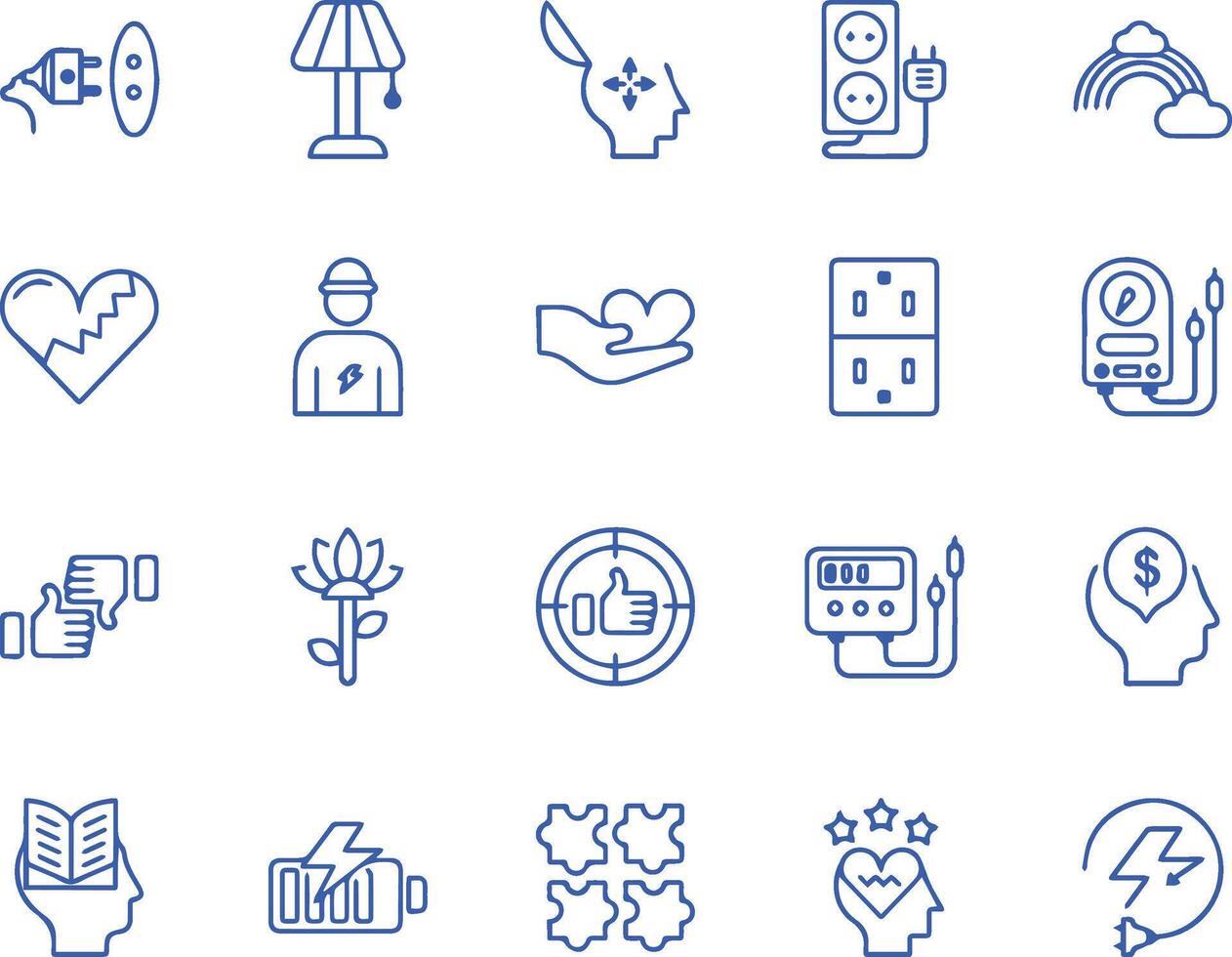 electrical icon collection vector