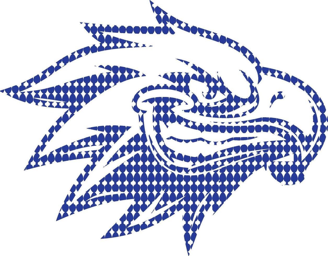 blue eagle head logo vector