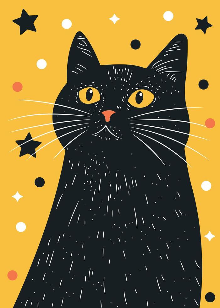 ilustración de gato vectorial vector