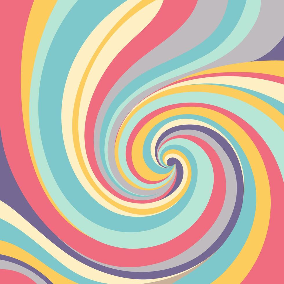 Retro background with colorful stripes. Vector illustration.