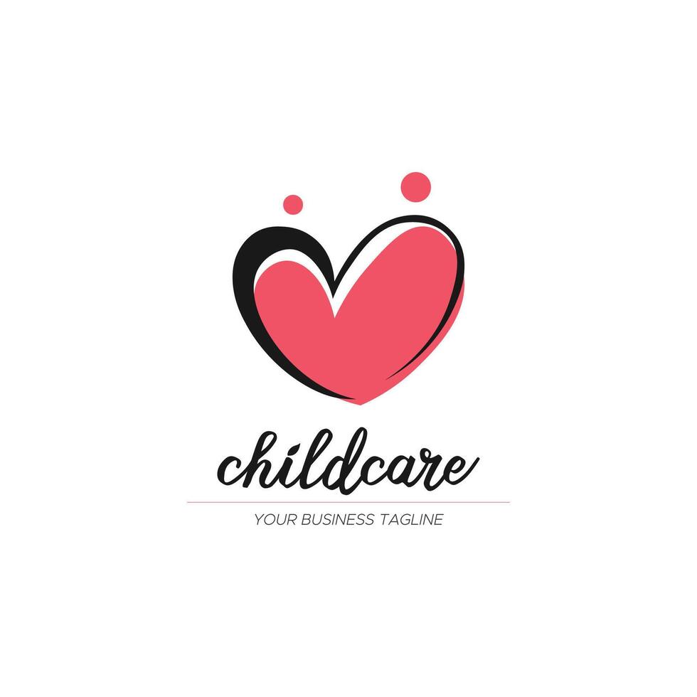 child care logo design vector