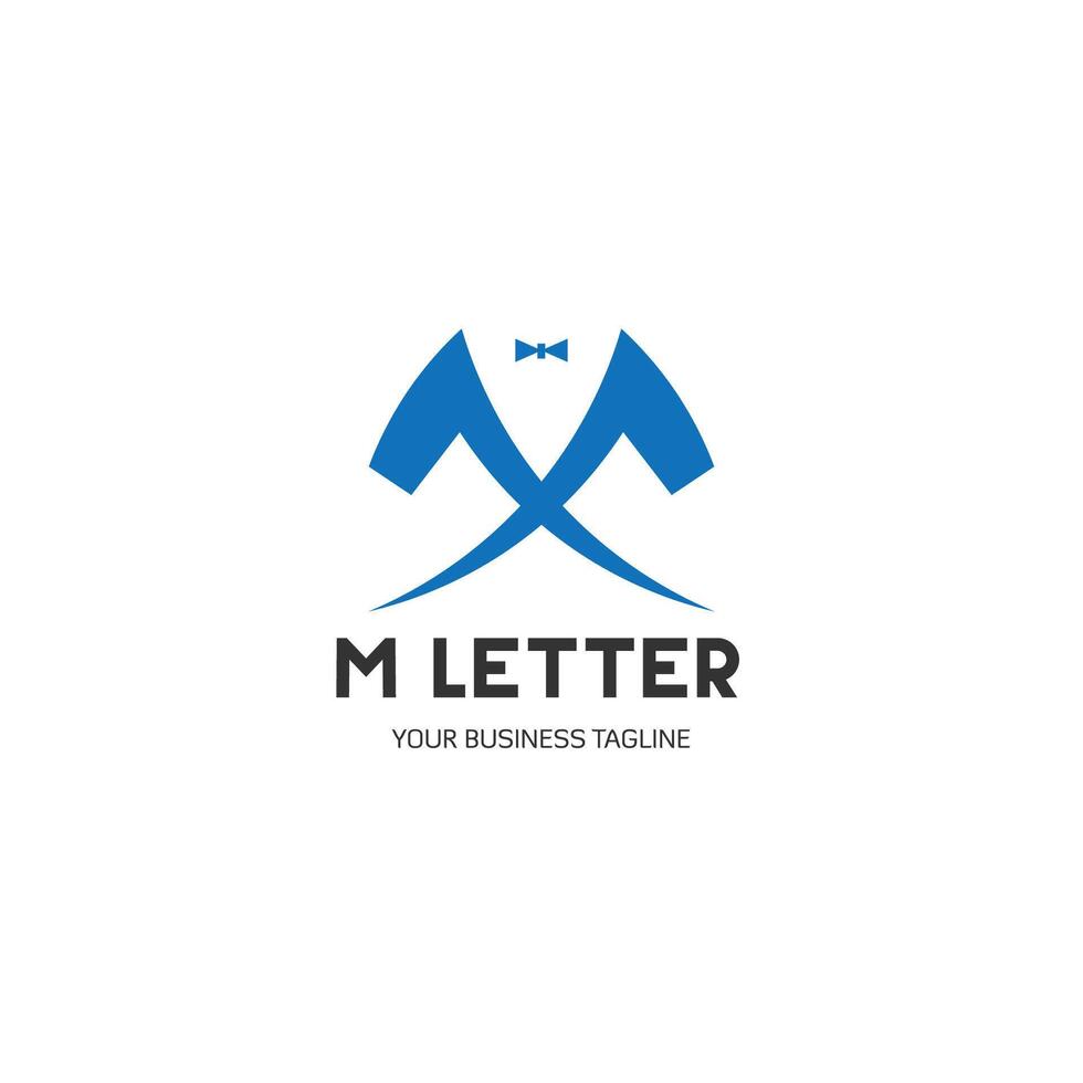 m letter logo design vector