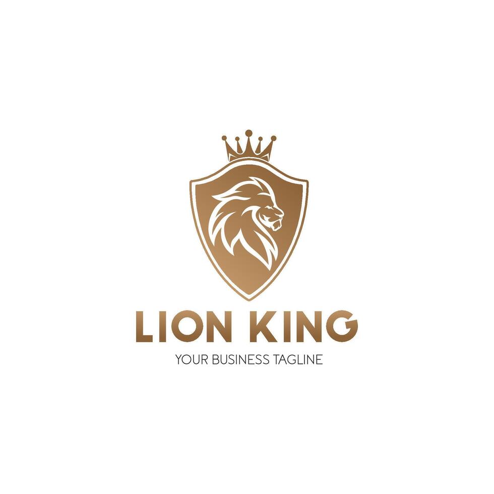 lion minimal style logo design vector