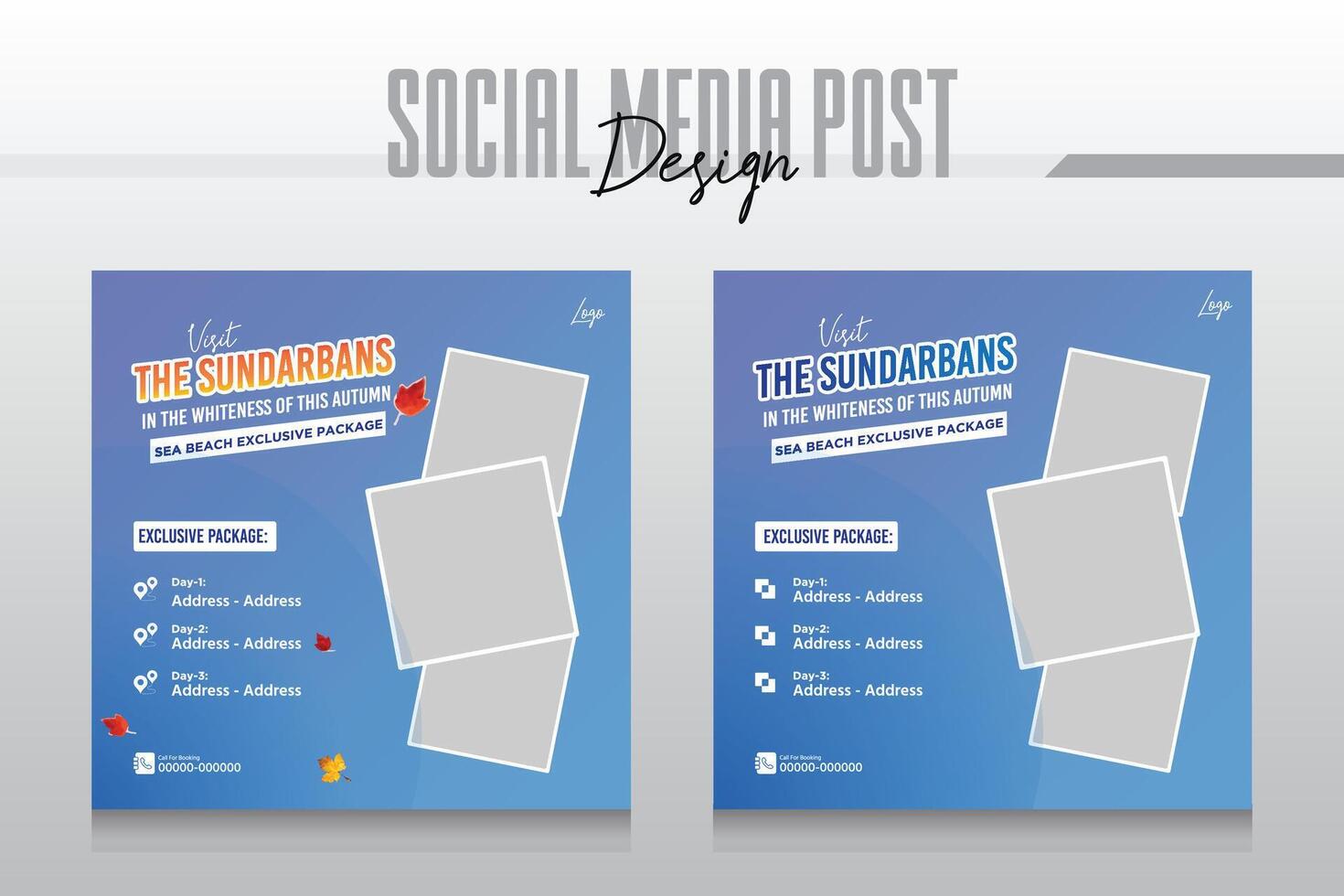 travel social media post banner vector