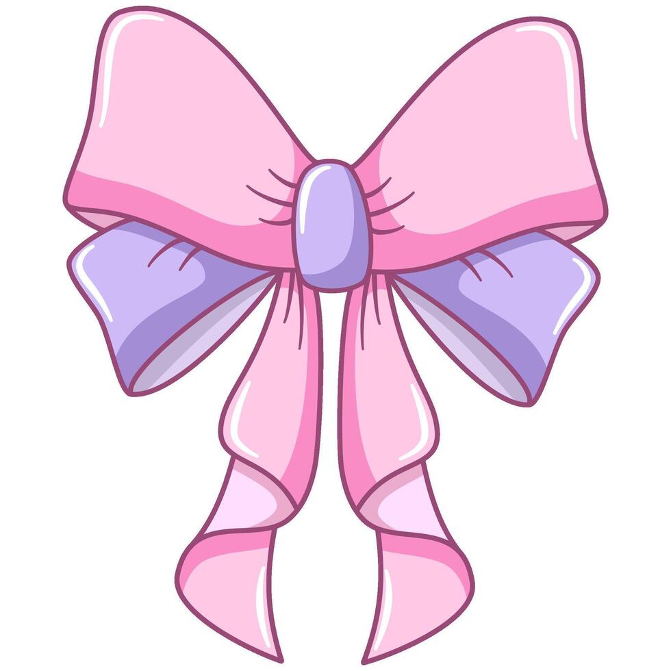 Cute Decorative Double Bow vector