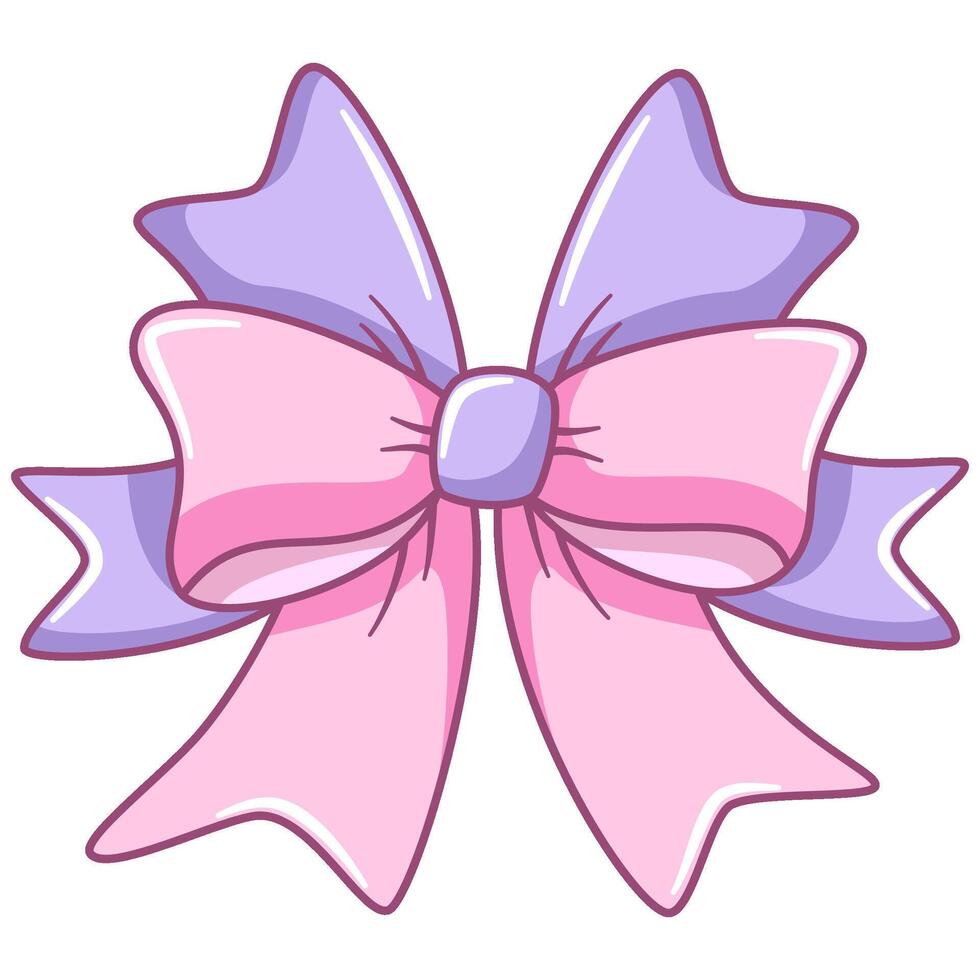 Decorative Bow Ribbon for Gift vector