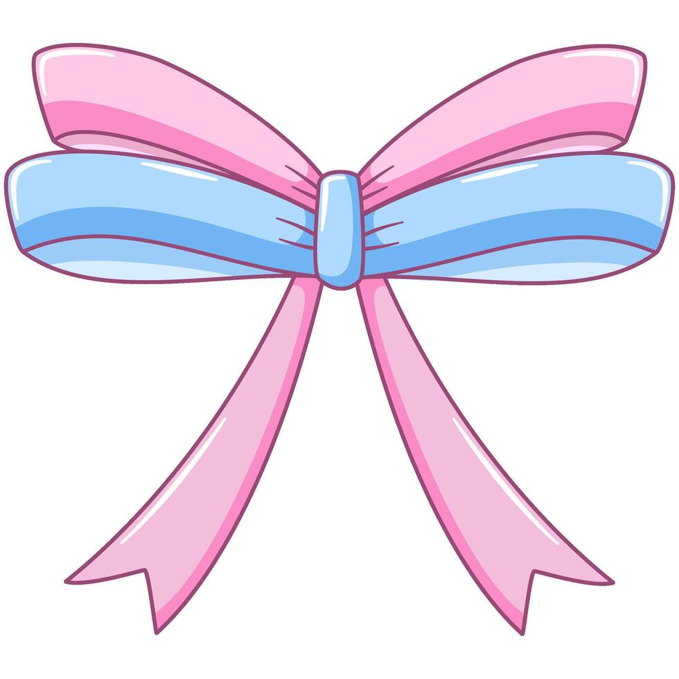 Cute Double Bow Ribbon vector