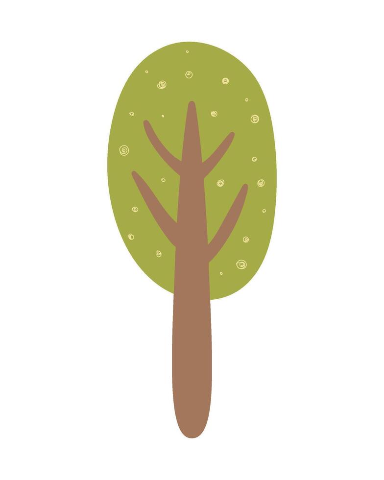 primavera árbol. sencillo vector ilustración. aislado diseño elemento