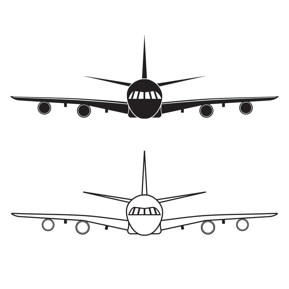 Airplane in the sky isolated vector illustration