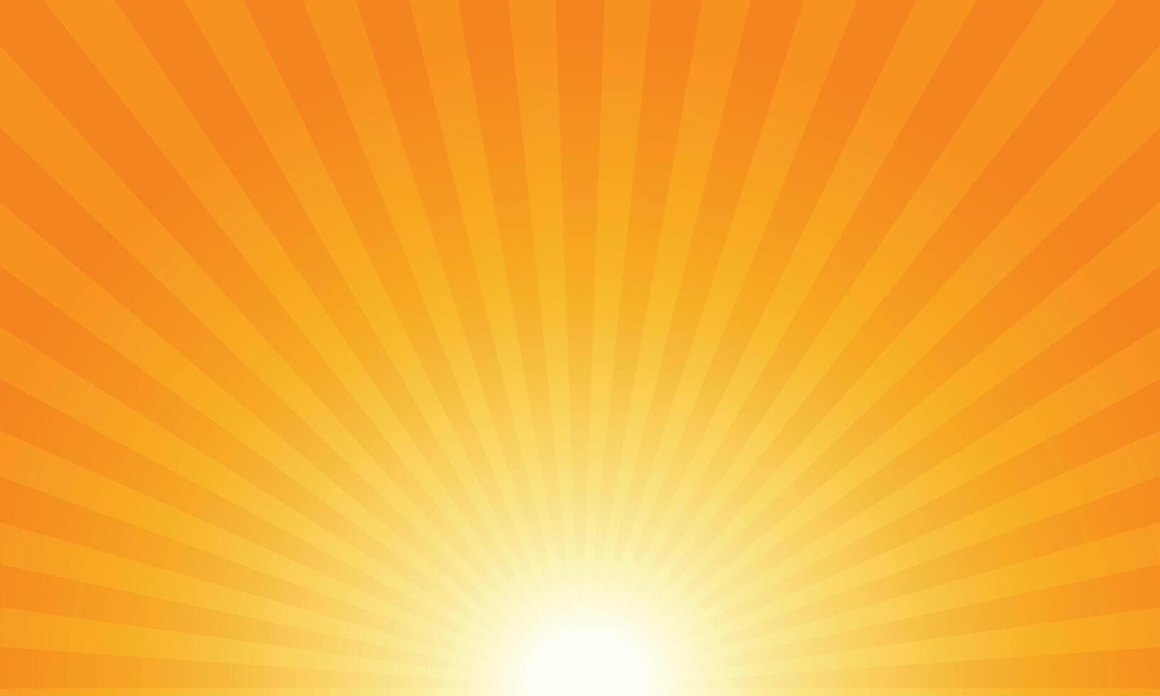 orange sunburst background.  summer radial rays background pattern vector