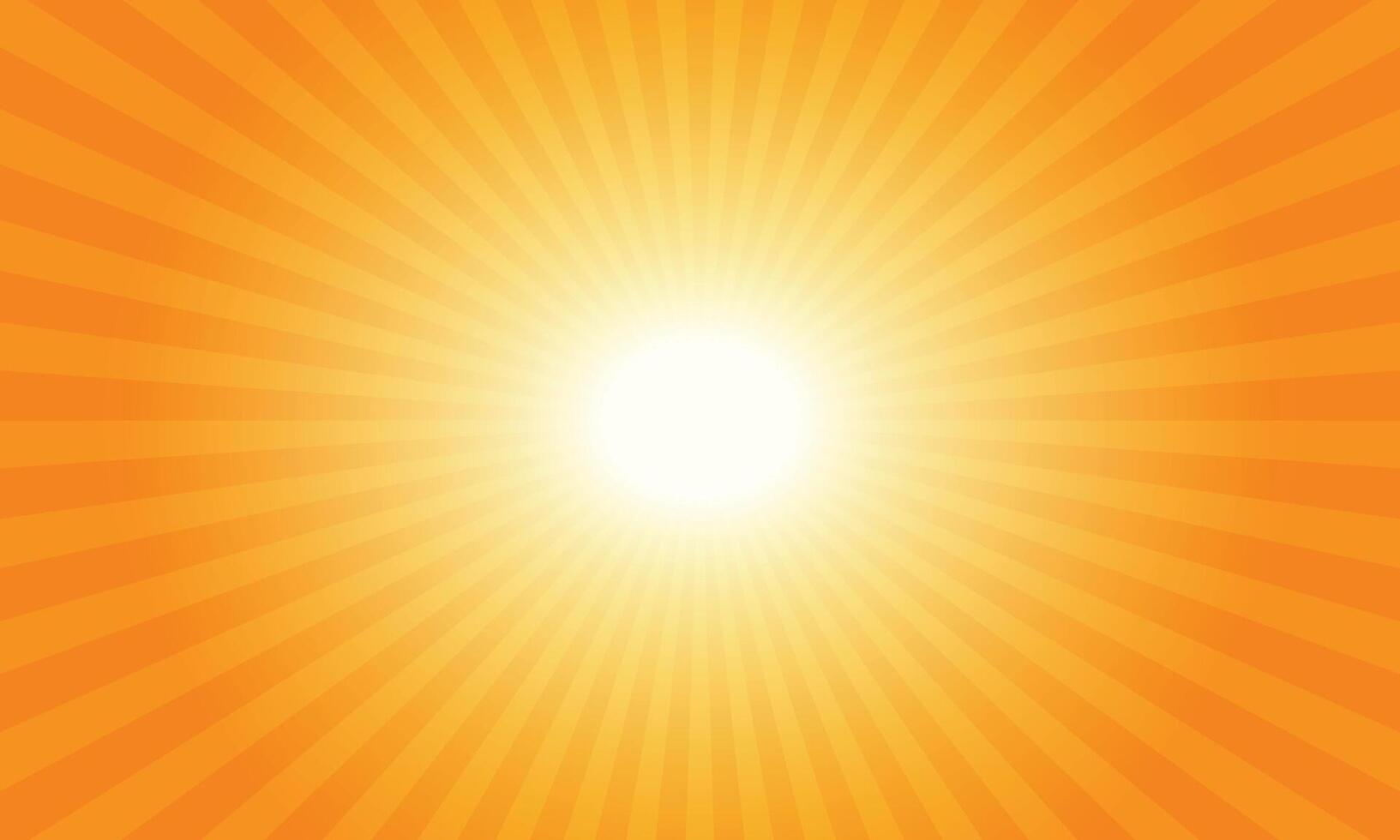 orange sunburst background.  summer radial rays background pattern vector