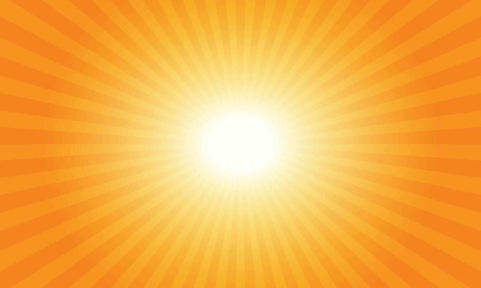 orange sunburst background.  summer radial rays background pattern vector