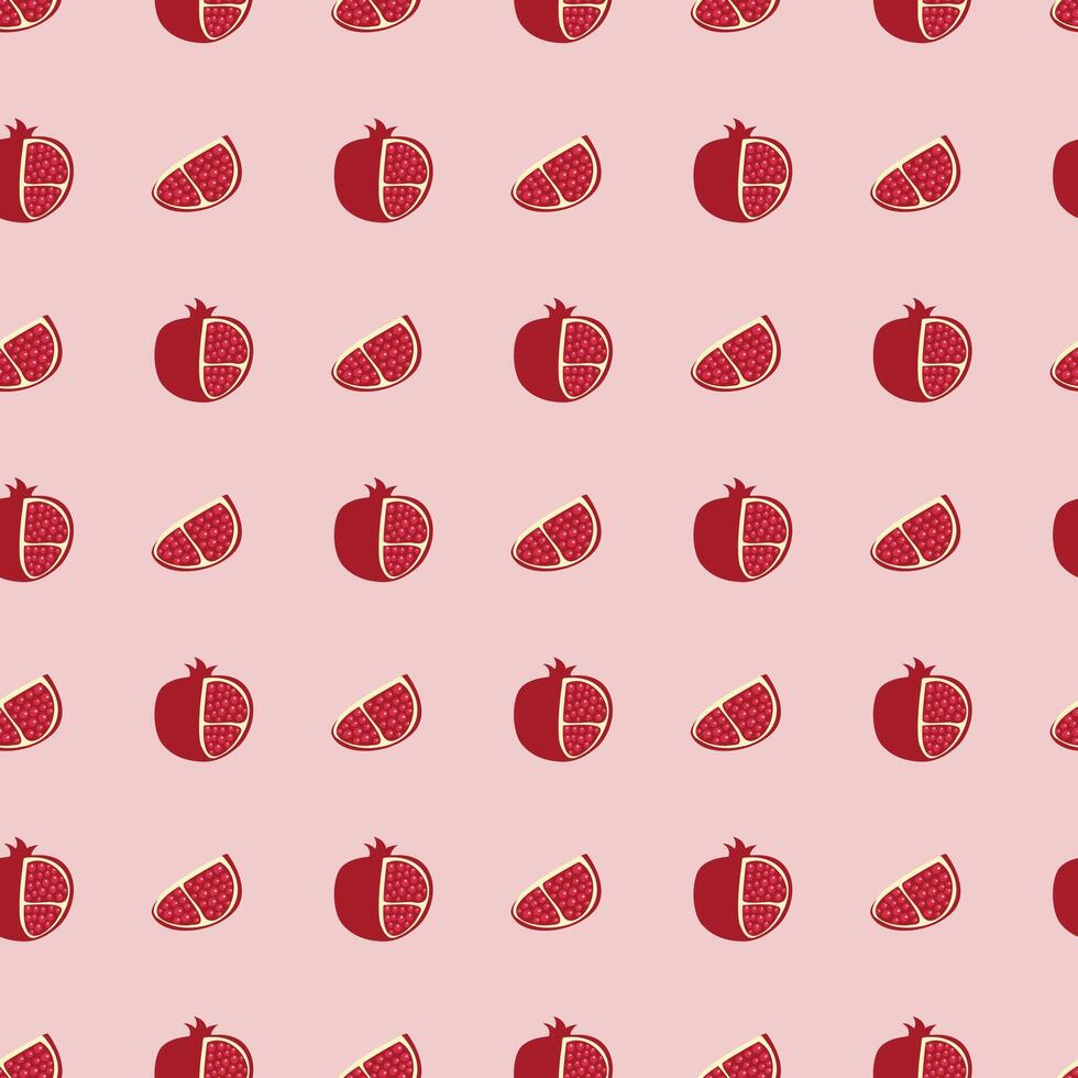 Pomegranates Seamless Vector Pattern Design