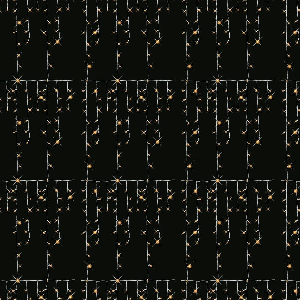 Tangled String Lights Seamless Vector Pattern Design