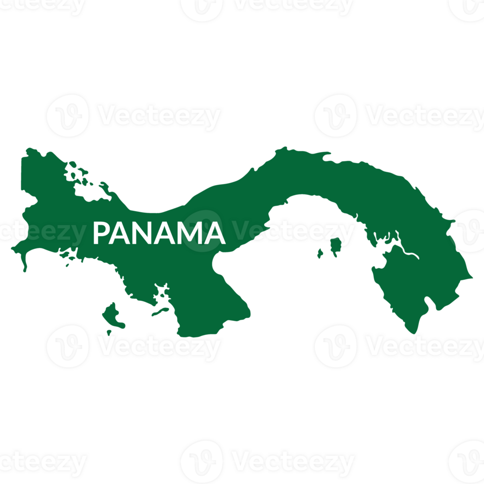 Panama carte. carte de Panama dans vert Couleur png