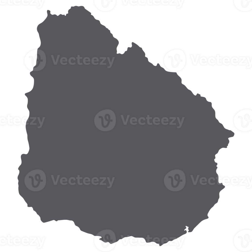 Uruguay map. Map of Uruguay in grey color png