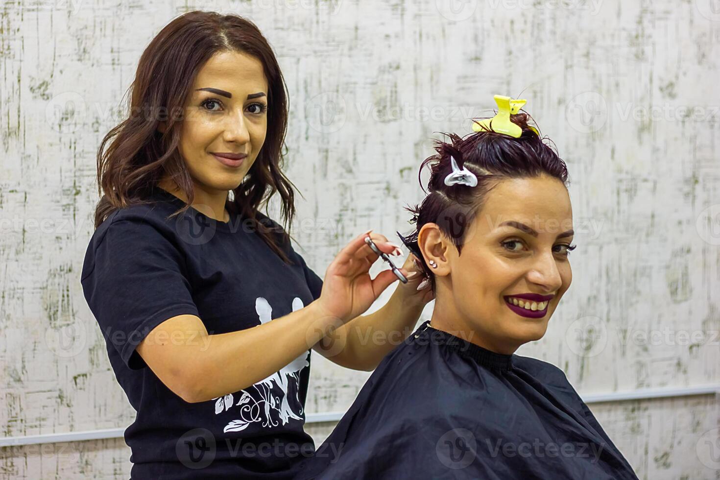 pretty young woman in beauty salon photo