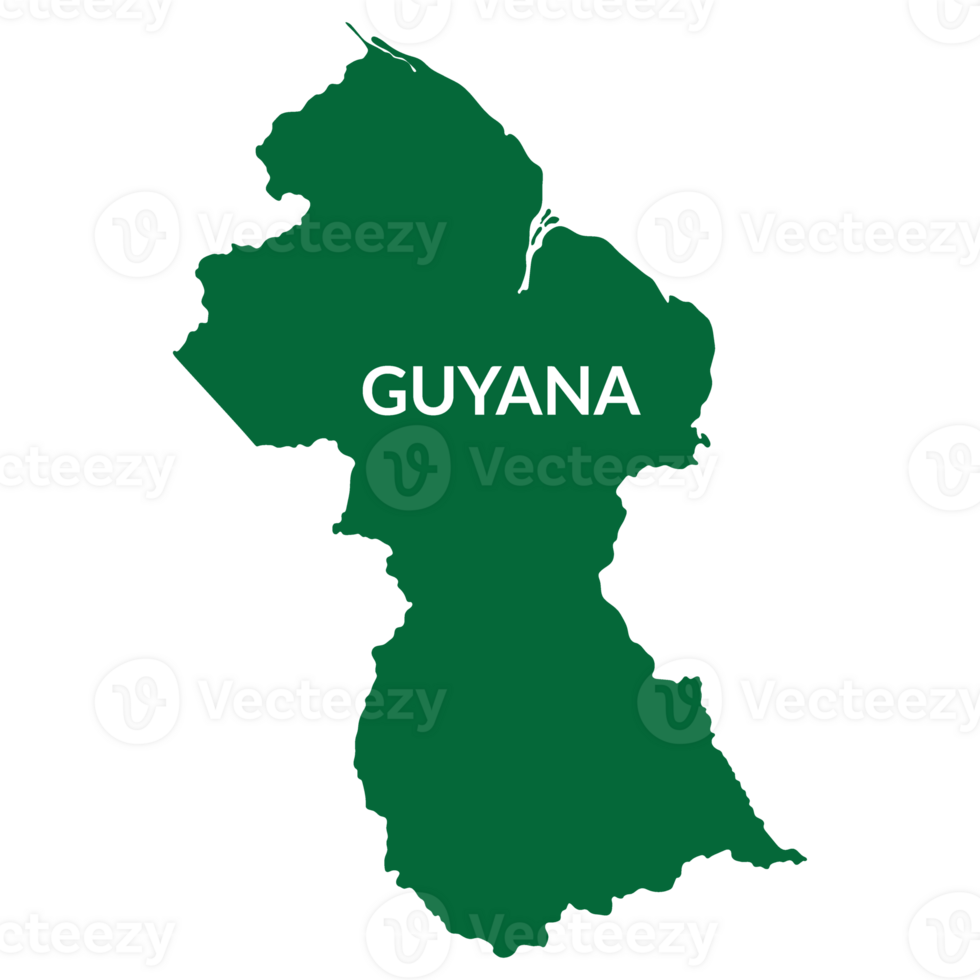 Guiana mapa. mapa do Guiana dentro verde cor png