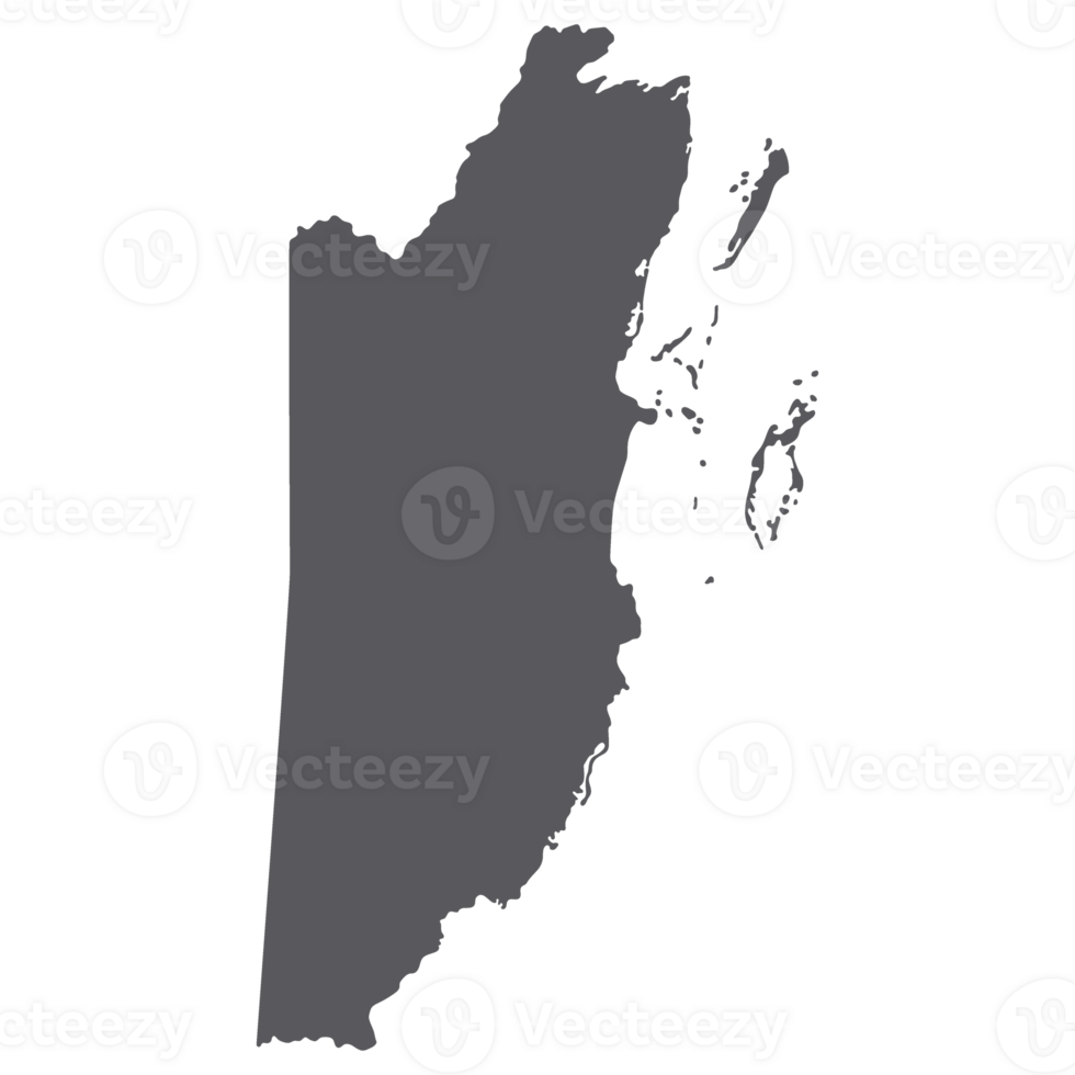 Belize map. Map of Belize in grey color png