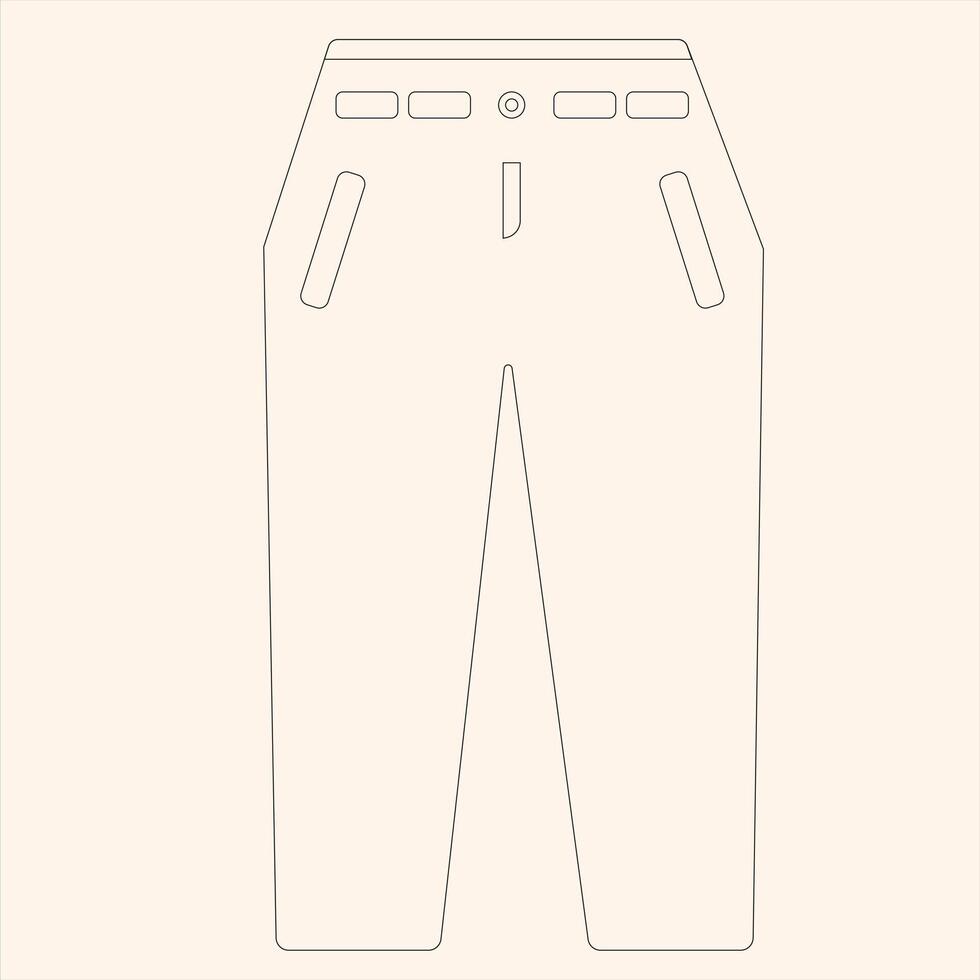 Ladies jeans pant vector illustration eps