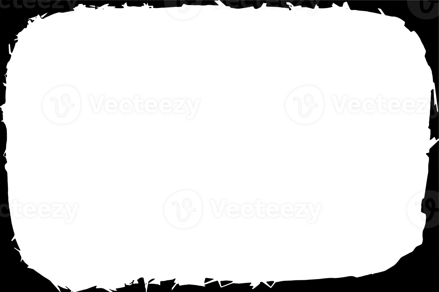 grunge gräns textur bakgrund. abstrakt ram täcka över. png grafisk illustration med transparent bakgrund.