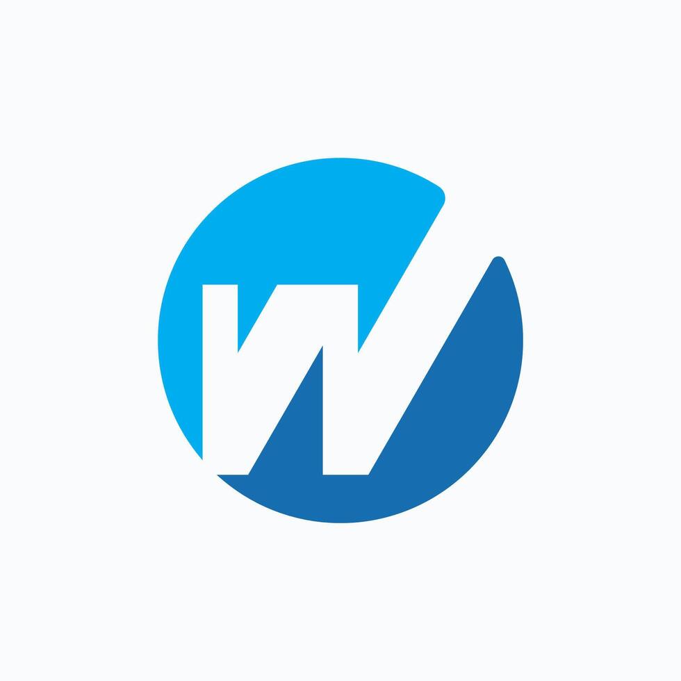 Initial letter W logo Vector template