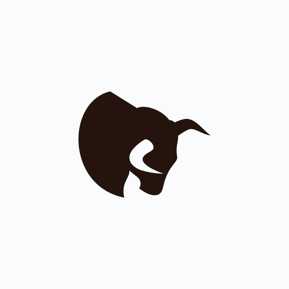 toro Tauro logo icono, modelo vector ilustración