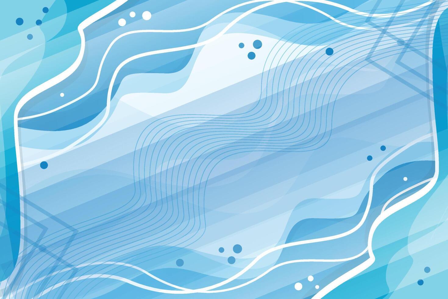 Blue gradient wave background vector