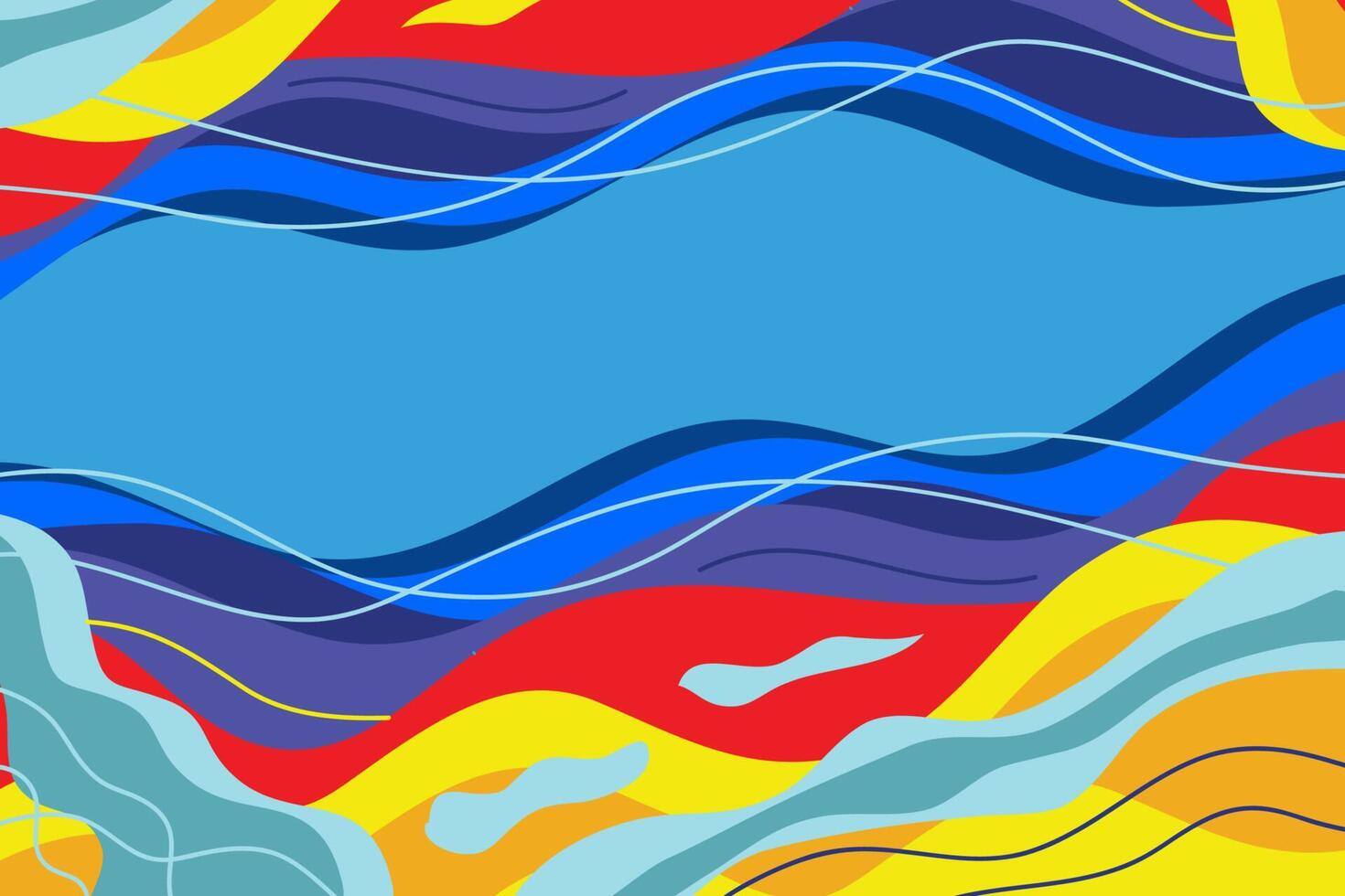 Colorful abstract wave background vector