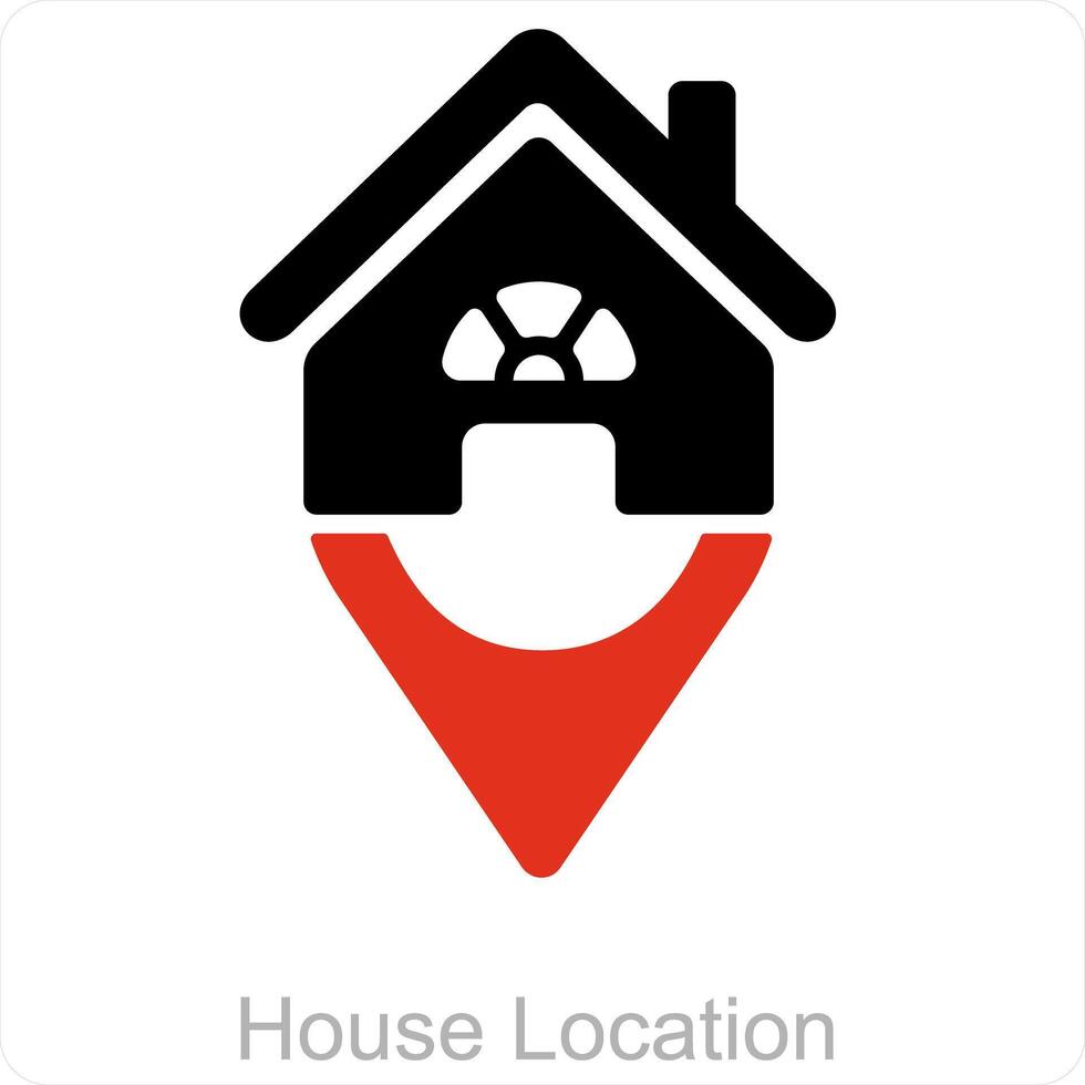 House Location and navigation icon concept vector